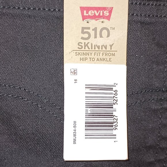NEW Levi's® Boys' 510 Skinny Fit Everyday Performance Jeans 16 - Picture 6 of 9